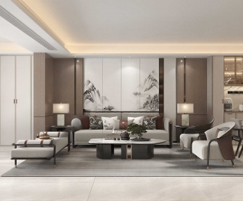 New Chinese Style A Living Room-ID:114180092