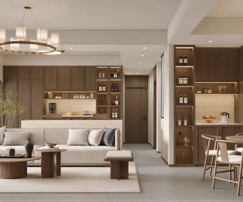 New Chinese Style A Living Room-ID:392105104