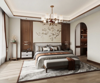 New Chinese Style Bedroom-ID:955569033