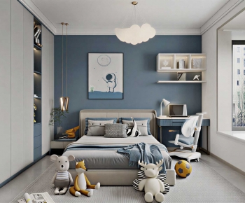 Modern Boy's Room And Son's Room-ID:989120963