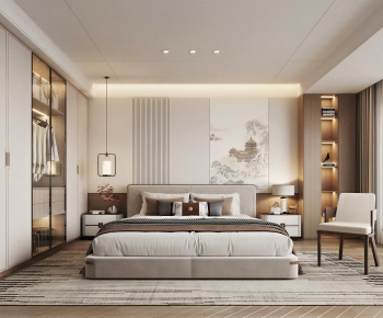 New Chinese Style Bedroom-ID:206739969