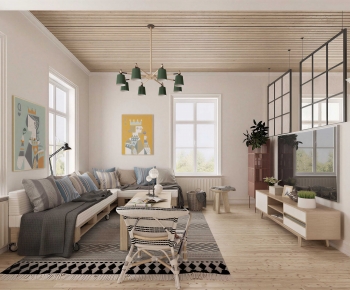 Nordic Style A Living Room-ID:926841971