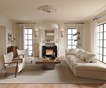French Style A Living Room-ID:792079018
