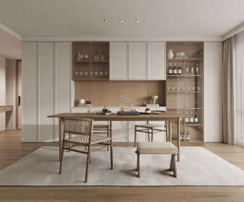 Wabi-sabi Style Dining Room-ID:709907057