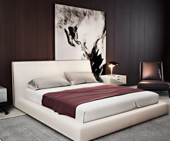 Modern Double Bed-ID:565859086