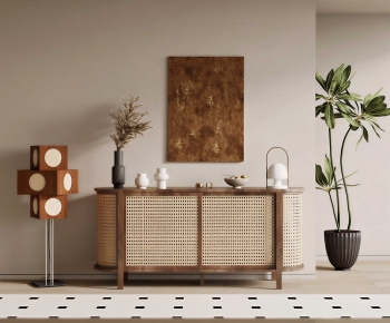 Wabi-sabi Style Entrance Cabinet-ID:509529114