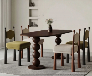 French Style Dining Table And Chairs-ID:909190898