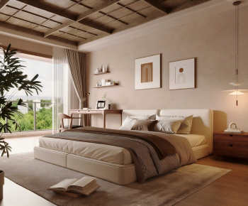 Wabi-sabi Style Bedroom-ID:249943977