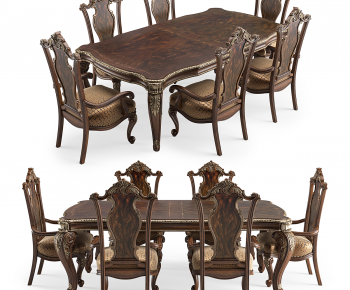 European Style Dining Table And Chairs-ID:190444956