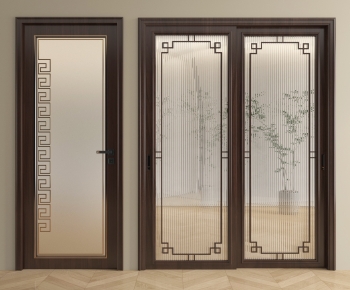 New Chinese Style Single Door-ID:675590044