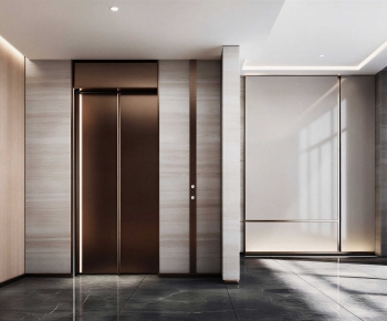 Modern Office Elevator Hall-ID:611197956