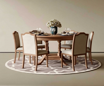 European Style Dining Table And Chairs-ID:932380919