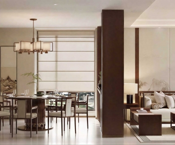 New Chinese Style A Living Room-ID:454180265