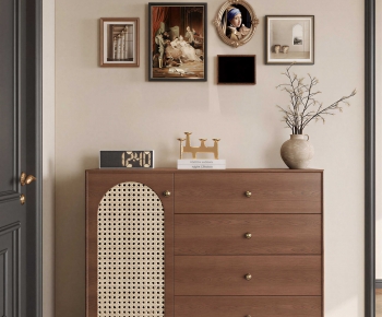 Wabi-sabi Style Entrance Cabinet-ID:135128025