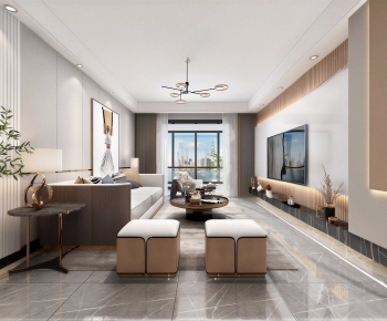 Modern A Living Room-ID:383446935