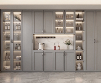 American Style Wine Cabinet-ID:707926032