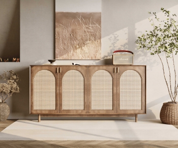 Wabi-sabi Style Entrance Cabinet-ID:473470728