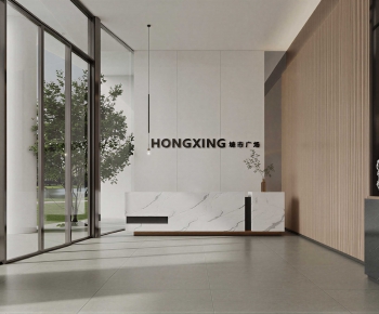 Modern Office Reception Desk-ID:529345049