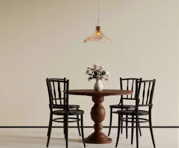 French Style Dining Table And Chairs-ID:233592039