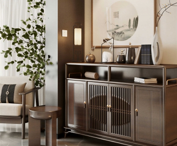 New Chinese Style Entrance Cabinet-ID:725750927