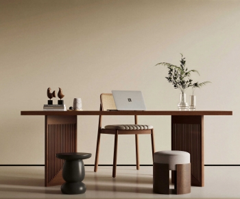 Modern Computer Desk And Chair-ID:660887005