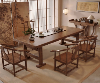 New Chinese Style Tea Tables And Chairs-ID:305118086