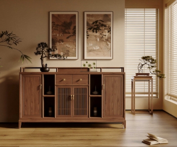 New Chinese Style Entrance Cabinet-ID:641525033