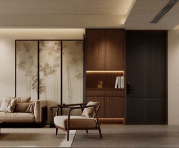 New Chinese Style A Living Room-ID:322693112