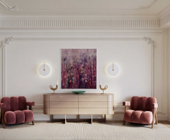 French Style Entrance Cabinet-ID:360649114