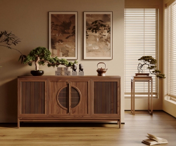 New Chinese Style Entrance Cabinet-ID:695863964