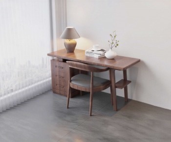 Modern Computer Desk And Chair-ID:665501121