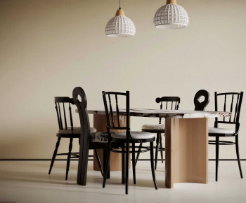 French Style Dining Table And Chairs-ID:569077975
