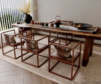 New Chinese Style Tea Tables And Chairs-ID:661624913