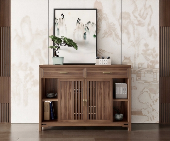 New Chinese Style Entrance Cabinet-ID:259458072
