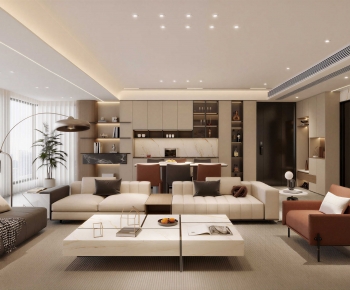 Modern A Living Room-ID:291438104
