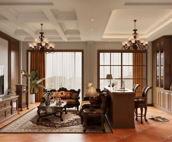 American Style A Living Room-ID:669488931