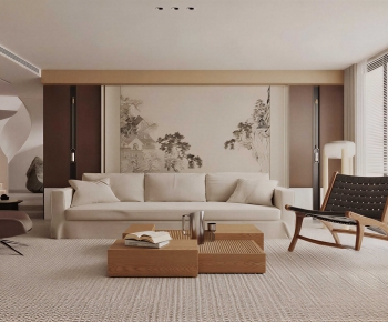 New Chinese Style A Living Room-ID:749154093