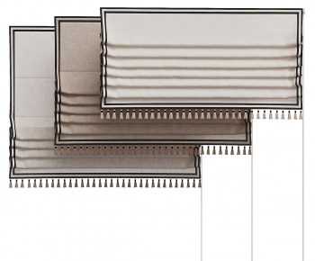 New Chinese Style Roman Curtain-ID:132894997