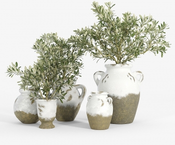 Modern Potted Green Plant-ID:598316919