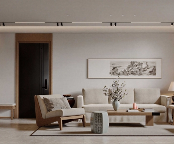 New Chinese Style A Living Room-ID:481054078