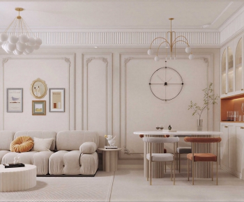 French Style A Living Room-ID:455518012