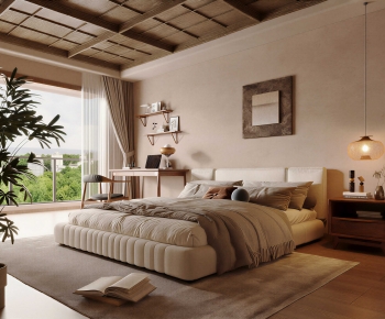 Wabi-sabi Style Bedroom-ID:773055082