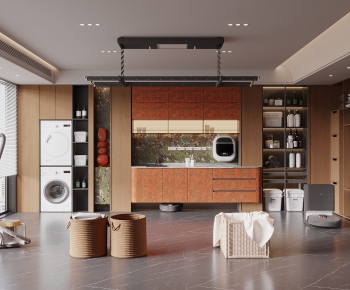 Modern Balcony Laundry Room-ID:449745899