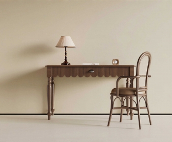 French Style Computer Desk And Chair-ID:587656028