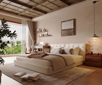 Wabi-sabi Style Bedroom-ID:377695083