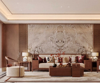 New Chinese Style A Living Room-ID:826773881