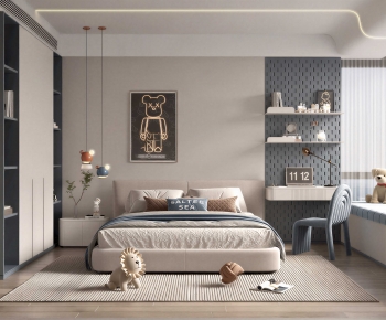 Modern Boy's Room And Son's Room-ID:494420052