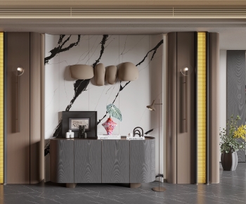 Modern Entrance Cabinet-ID:993508105