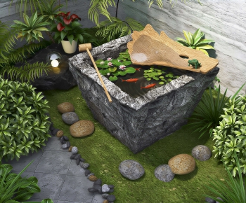 New Chinese Style Rockery Waterscape-ID:601963042