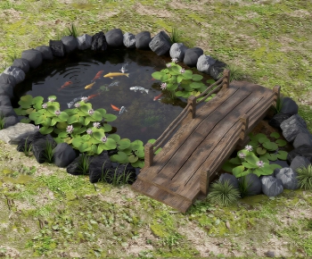 New Chinese Style Rockery Waterscape-ID:425916918